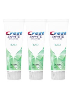 Crest 3D White Brilliance Whitening + Freshness Toothpaste - Blast 75ml Pack of 3  - Image 1