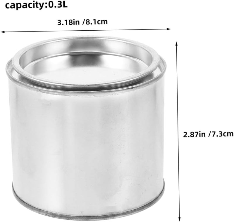Gadpiparty 7pcs Small Empty Metal Paint Cans with Lids 0.3l Unlined Iron Storage Containers for DIY Projects and Crafts Sturdy Build Versatile Storage Paint Buckets - Image 2