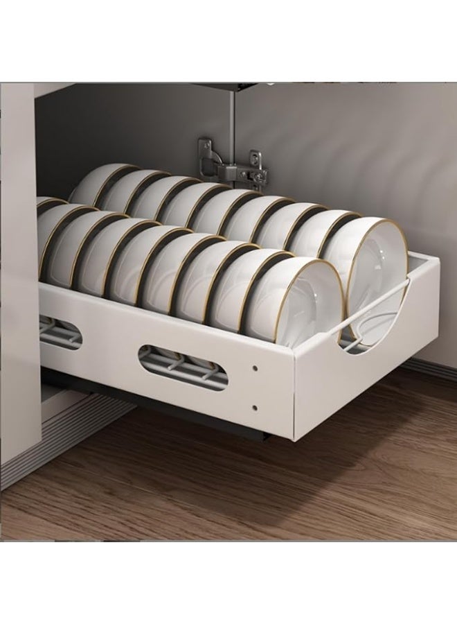 TAME Pull Out Cabinet Organizer, Heavy Duty Storage Slide Out Pantry Shelves, Sliding Drawer Organiser for Kitchen (1pcs Bowl Rack) - Image 4