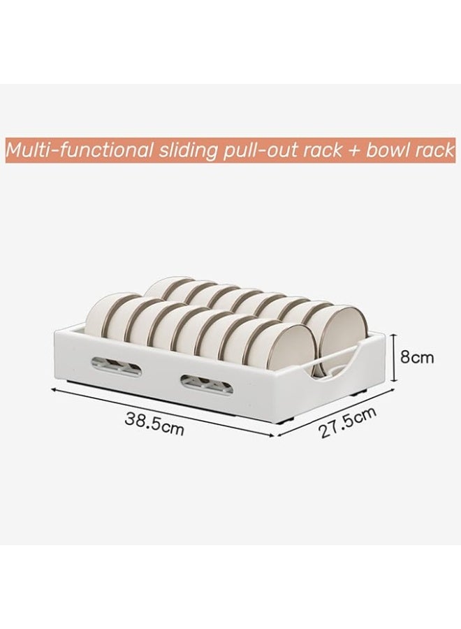 TAME Pull Out Cabinet Organizer, Heavy Duty Storage Slide Out Pantry Shelves, Sliding Drawer Organiser for Kitchen (1pcs Bowl Rack) - Image 2