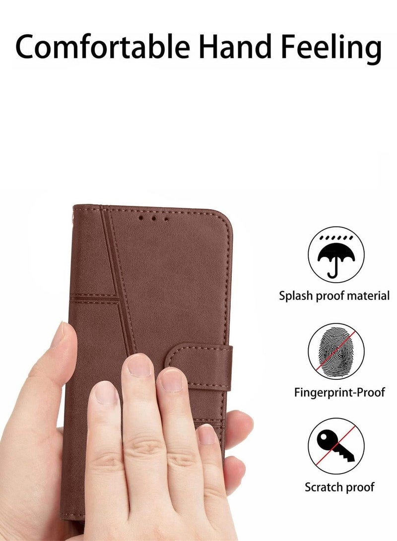 Wtech Samsung Galaxy A17 5G 2025 / Galaxy A18 5G 2026 PU Leather Flip Wallet Phone Case Protective Shockproof Case Cover (MCFLSN) - Brown - Image 5