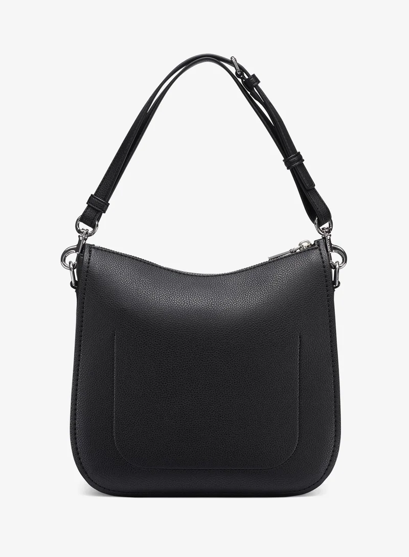 DKNY BLACK/SILVER Nessa Medium Crossbody for Women | Best Price UAE