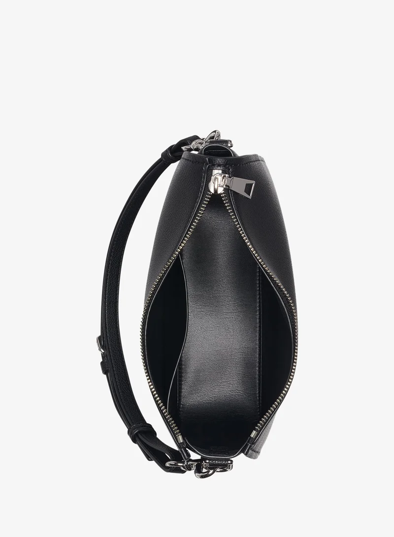 DKNY BLACK/SILVER Nessa Medium Crossbody for Women | Best Price UAE