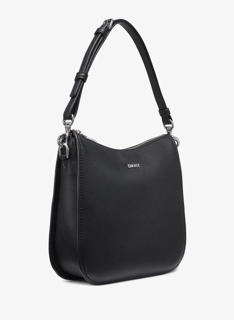DKNY BLACK/SILVER Nessa Medium Crossbody for Women | Best Price UAE