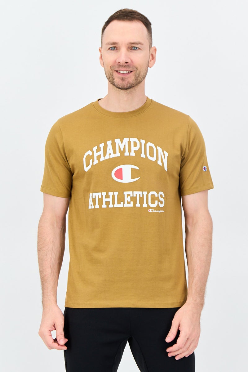 Champion Men Sportswear Fit Short Sleeve Outdoor T-Shirt, Camel - Image 1