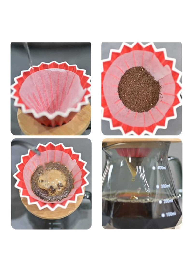 Captaintech Ceramic Coffee Dripper Origami Style Cone Filter Cup Reusable Pour Over Cafe Dripper for Home Office Restaurants 1 To 4 Cups - Image 4