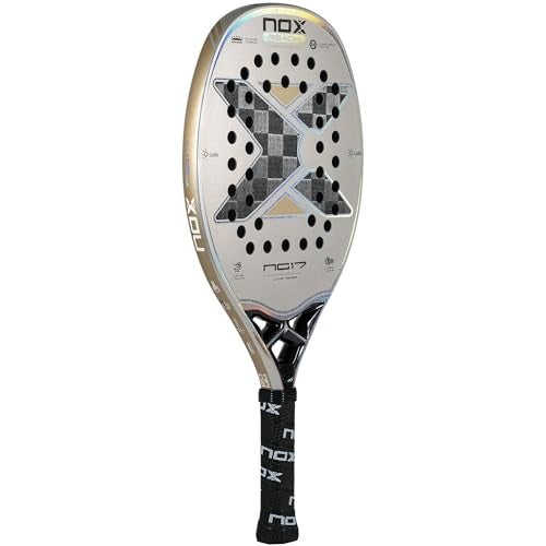 NOX Beach Tennis Racket NG17 Luxury 2023 HighPerformance Beach Tennis Paddle 18K Aluminized Carbon wHR3 Black Eva Core Exclusive Spin Dynamic Composite Structure Rough Surface for Extra Spin - Image 3