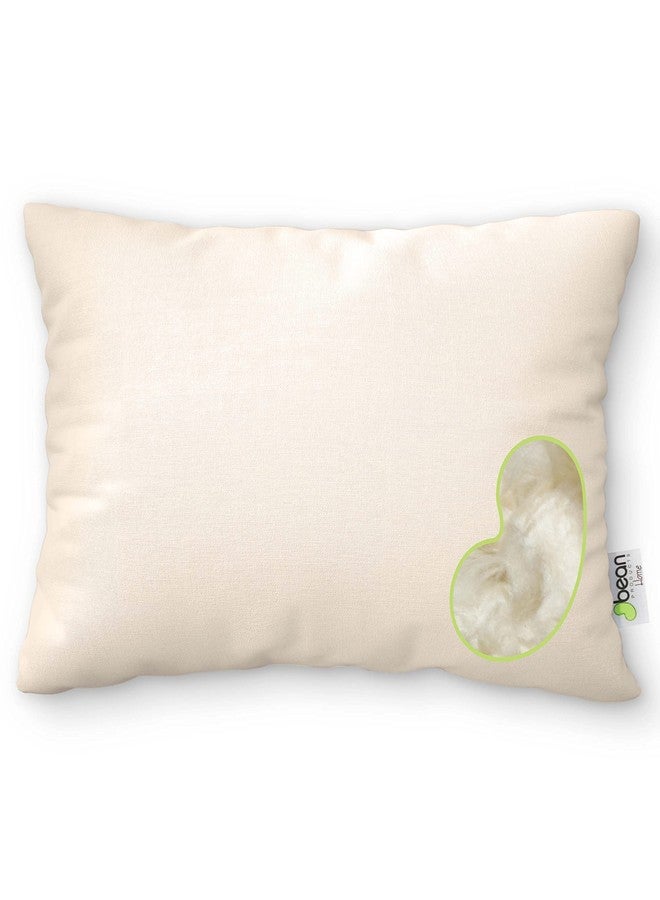 Bean Products Japanese Pillow with Pillowcase - Organic Kapok Filled Soft Neck Pillow with Organic Cotton Case - Hypoallergenic and Breathable Pillowcase with Zipper - Made in the USA, 14" x 20" - Image 1
