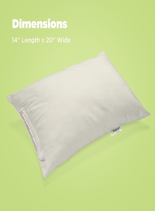 Bean Products Japanese Pillow with Pillowcase - Organic Kapok Filled Soft Neck Pillow with Organic Cotton Case - Hypoallergenic and Breathable Pillowcase with Zipper - Made in the USA, 14" x 20" - Image 3