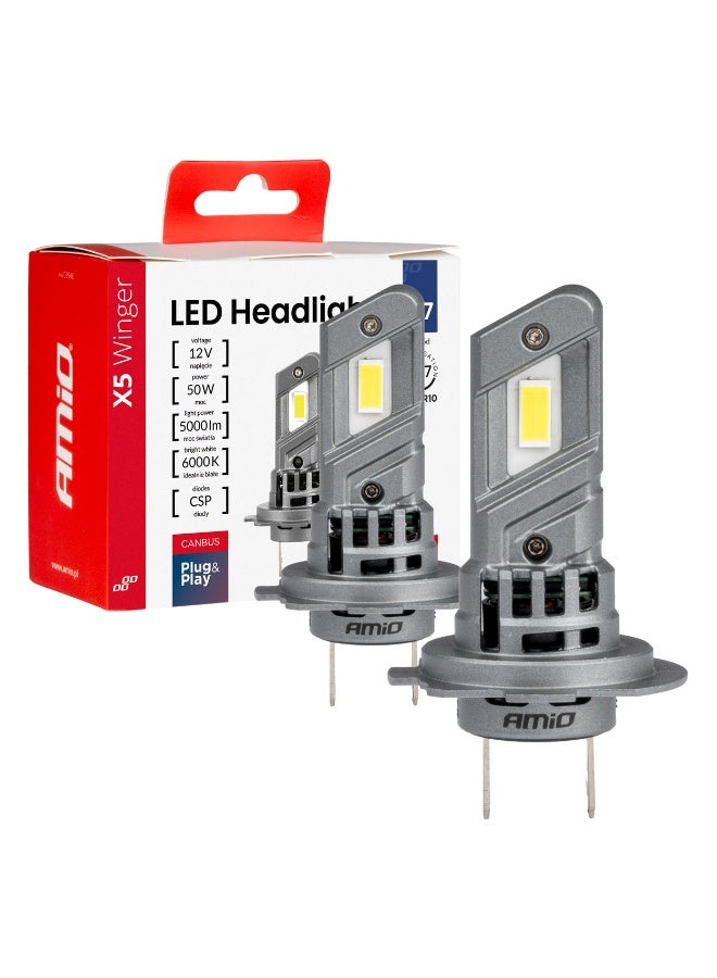 AMIO LED HEADLIGHT FOR CAR 12V 50W 2PC SET - Image 2