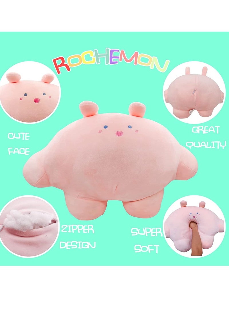 Generic - 9 inch Cute Rabbit Plush Stuffed Animal Body Pillow Fat Cartoon Cylindrical Body Pillows for Kids, Super Soft Hugging Toy Gifts for Bedding, Kids Sleeping Nap Kawaii Pillow - Image 1