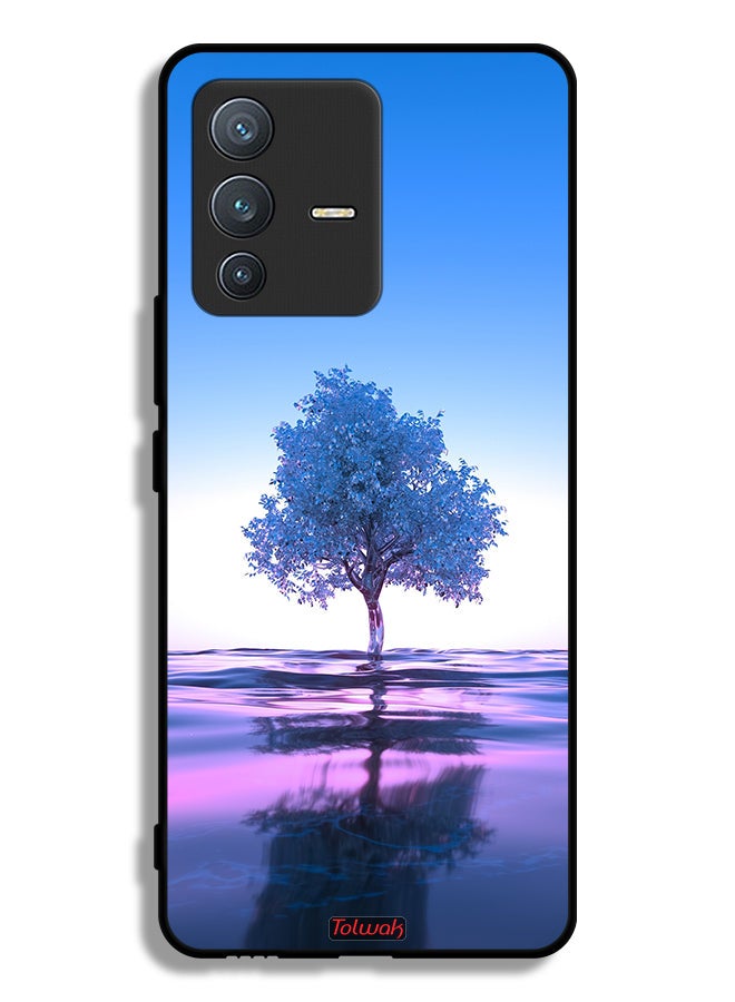 Tolwak Vivo S12 Pro 5G Protective Case Cover Tree Neon Body Of Water Reflection Digital Art - Image 1