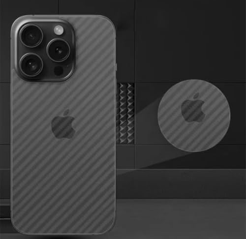 iyanzi For iPhone 16 Pro Max Back 6.9 inch Screen Protector 3D Carbon Fiber Ultra Thin Protective Film-2 packs-Transparent - Image 3