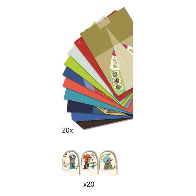 Djeco Origami Planes Kit for Beginners - 20 Pre-printed Designs, Ages 7+, Creative Paper Folding Art, 30.5 x 23.9 x 1 cm Pack - Image 3