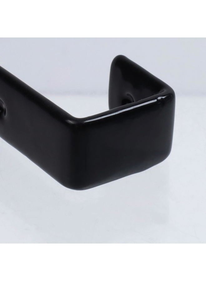 Geesatis 2 Pcs Bed Ladder Hooks Utility Hooks Hanger J Hooks Heavy Duty Metal PVC Coated for Bed Decoration Hook Tool, with Mounting Screws, Black, Inside 1"/25mm - Image 4