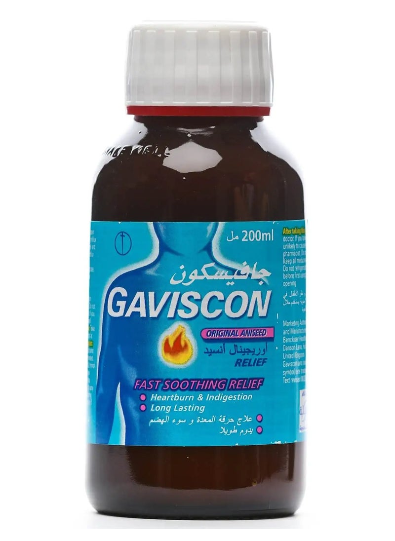 GAVISCON Original Aniseed Liquid gaviscon 200ml  - Image 1