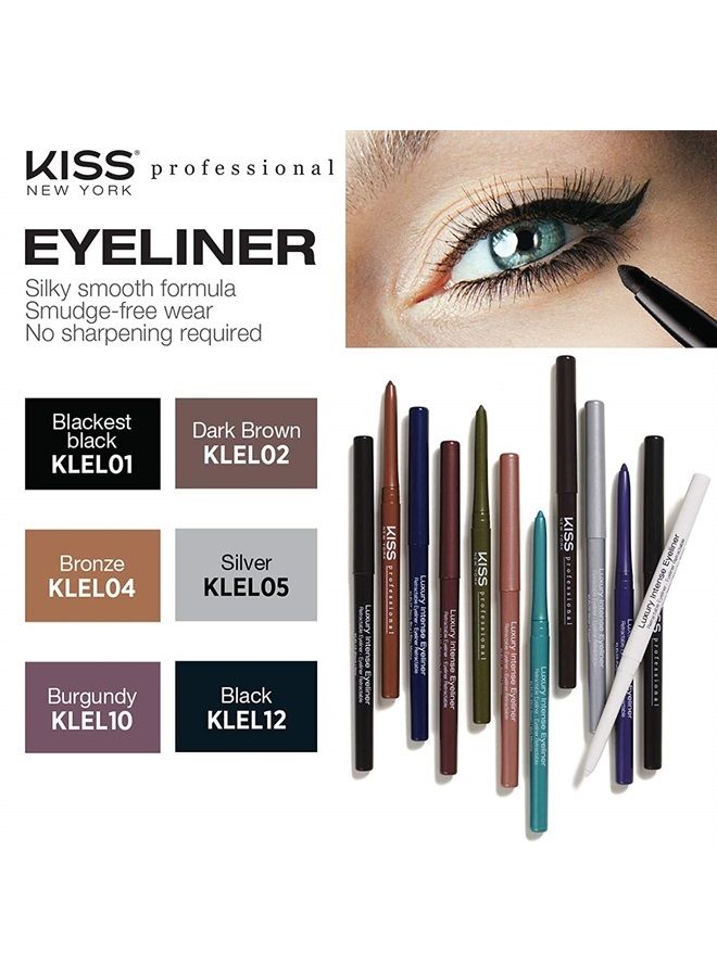 KISS New York Professional Luxury Intense Eyeliner (1 PACK, Blackest Black)  - Image 2