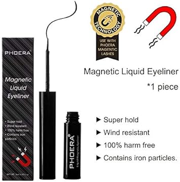 Phoera AQUAPURITY PHOERA MAGNETIC LIQUID EYELINER FOR MAGNETIC LASHES WATERPROOF STRONG HOLD WIND RESISTANT UK MAGNETIC LIQUID LINER - Image 2