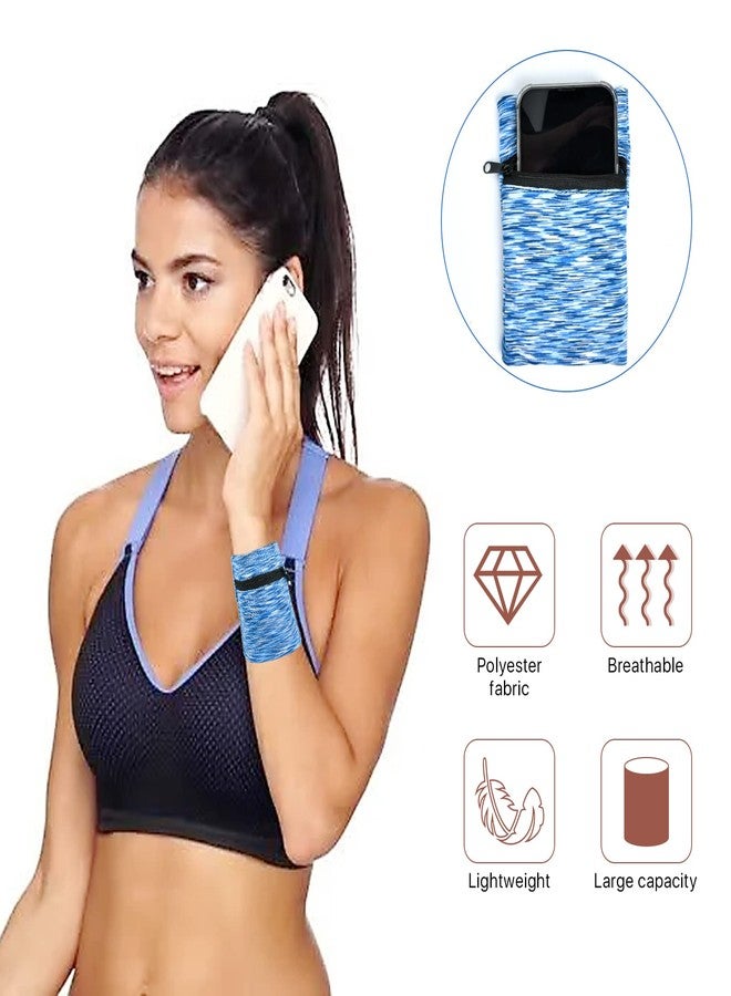Worldity 6 Pieces Wrist Wallet Running Wallet Wristband Wrist Wallets for Women Men Wrist Pouch Zipper Wrist Wallet for Running Walking Hiking Jogging Travel - Image 4