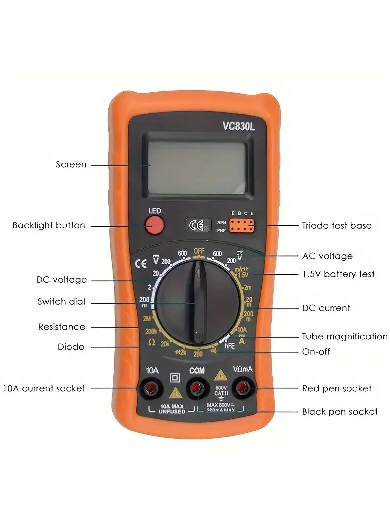 اكس برو 5 مجموعة أدوات إصلاح الأجهزة الإلكترونية مع مكواة بدرجة حرارة قابلة للتعديل بقوة 60 وات، ومقياس متعدد رقمي، ومقبض من مادة البولي فينيل كلوريد غير قابل للانزلاق، ومقبس قياسي أوروبي مزود بالطاقة 220-240 فولت وأدوات إصلاح دقيقة لصيانة الدوائر - Image 4