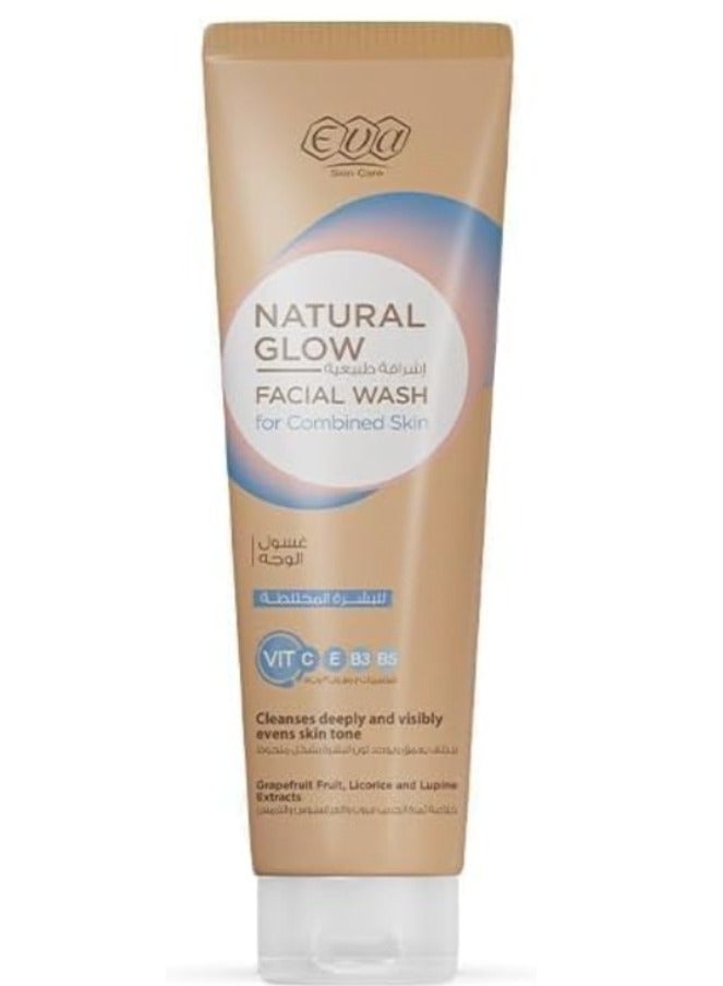 إيفا غسول الوجه ناتشورال جلو للبشرة المختلطة للعناية بالبشرة، 100 مل - Image 1