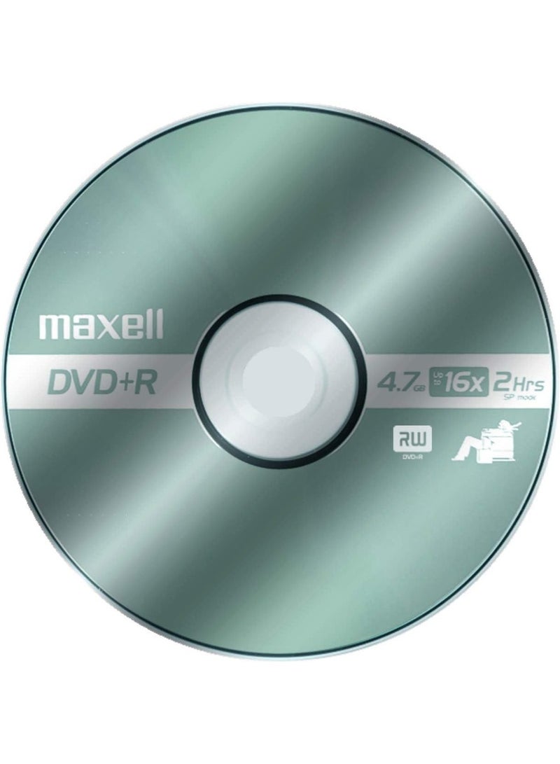 Maxell Maxell – MAX639013, DVD-R Blank Disc - 4.7GB Storage Capacity with 16X Write Speed - Write-Once Format for Large File & Superior Archival Life - Compatible with DVD/Player - 50 Pack Spindle Silver - Image 1
