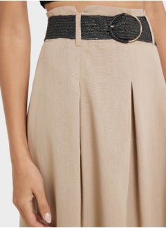 Ginger Box Pleat A Line Midi Skirt  - Image 4