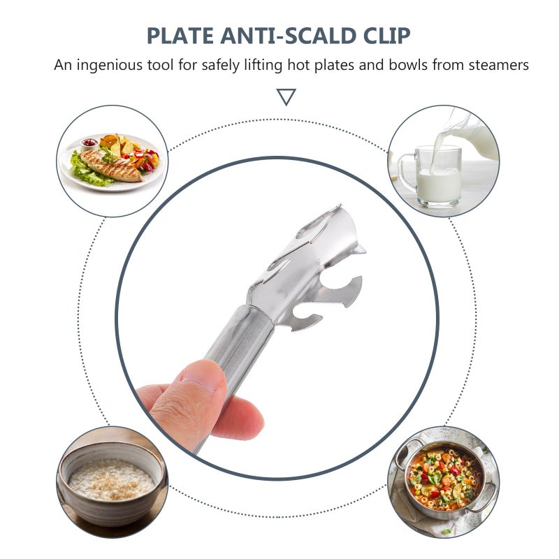 Stainless Steel Plate Clamp Set Non Slip Anti Scald Bowl Clip for Kitchen Hot Dishes - Image 4
