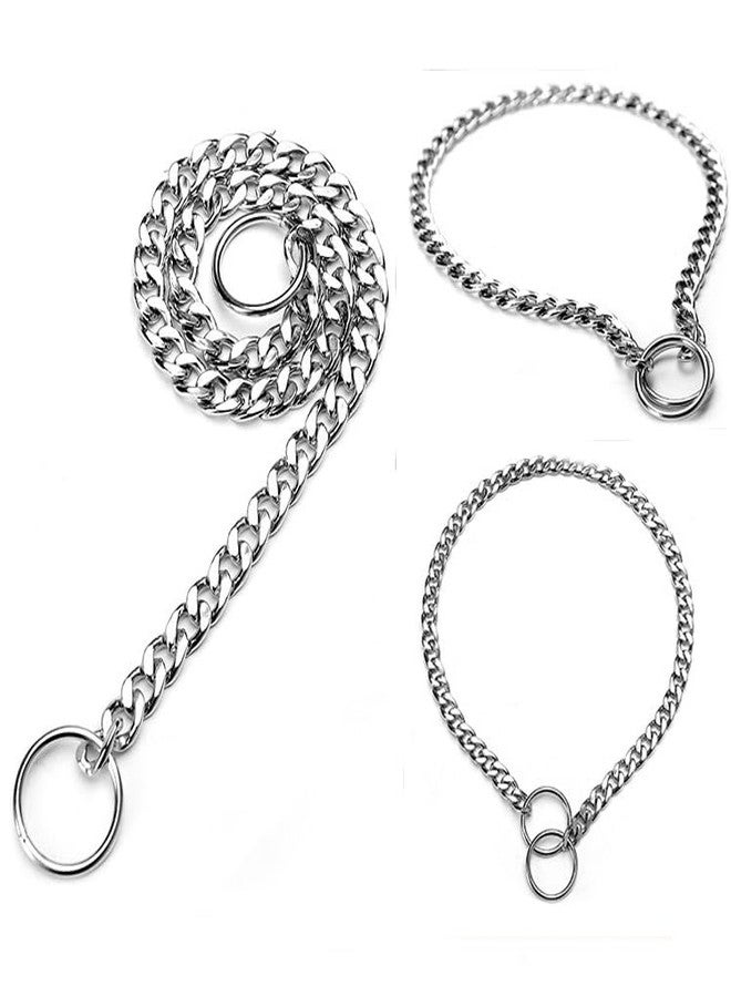 WeimoMonkey Dog Collar Medium, Dog Chain Collars Slip P Chain Metal Link Training Heavy Duty Martingale Dog Collar for XS Small Medium Large Big XL Breed Dogs, M - Image 5