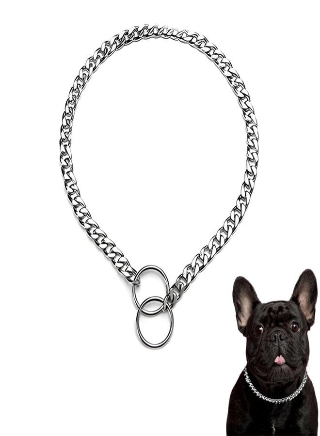 WeimoMonkey Dog Collar Medium, Dog Chain Collars Slip P Chain Metal Link Training Heavy Duty Martingale Dog Collar for XS Small Medium Large Big XL Breed Dogs, M - Image 1