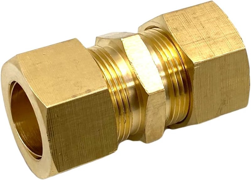 Bumugufu موصل ضغط موحد 3/4 بوصة OD إلى 3/4 بوصة OD، تركيب ضغط نحاسي 3/4" × 3/4" للتبريد، الماء، الغاز النفطي، والأنظمة الهيدروليكية - Image 1
