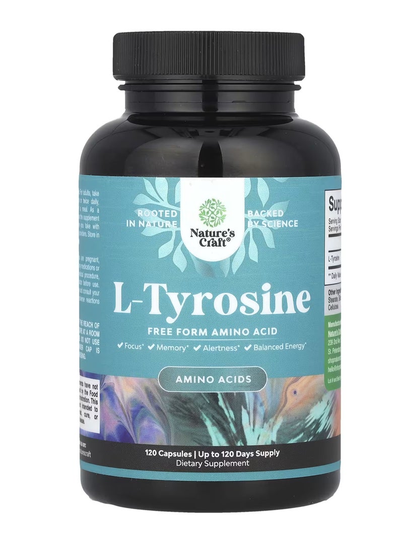 Nature's Craft L-Tyrosine, 500 mg, 120 Capsules