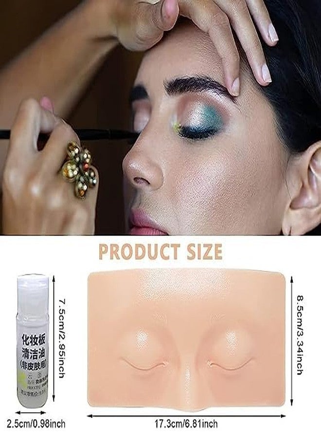 M.S TRADERS Make Up Practice Face Board | Silicon Eye Makeup Practice Skin Board | For Beginners & Makeup Artists (Pack of 1) with 10 Piece Toffee Tissue Paper - Image 4