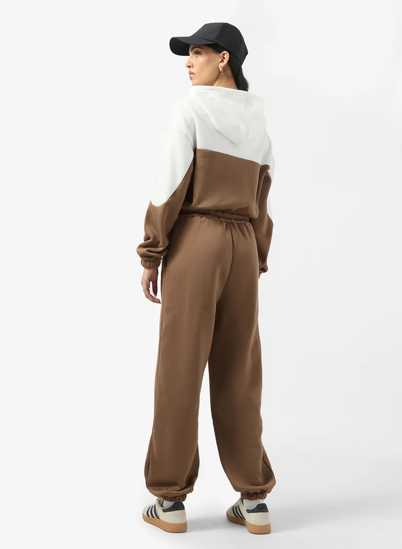 Ginger Zip Up Fleece Colorblock Onesie