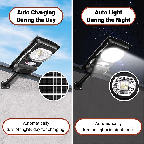 Epyz Solar Light Outdoor 54 Bright White LEDs Light 1 Lighting Modes, Adjustable Solar Panel. Wired Security Solar Powered Lights for Outside Yard [ Cold White Light, Pack of 1 ] - Image 4