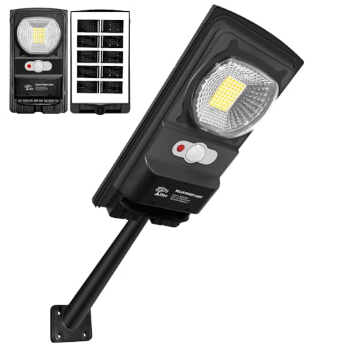 Epyz Solar Light Outdoor 54 Bright White LEDs Light 1 Lighting Modes, Adjustable Solar Panel. Wired Security Solar Powered Lights for Outside Yard [ Cold White Light, Pack of 1 ] - Image 1
