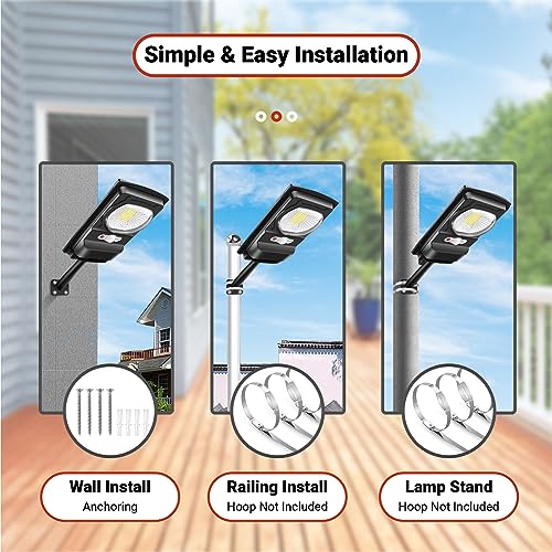 Epyz Solar Light Outdoor 54 Bright White LEDs Light 1 Lighting Modes, Adjustable Solar Panel. Wired Security Solar Powered Lights for Outside Yard [ Cold White Light, Pack of 1 ] - Image 3