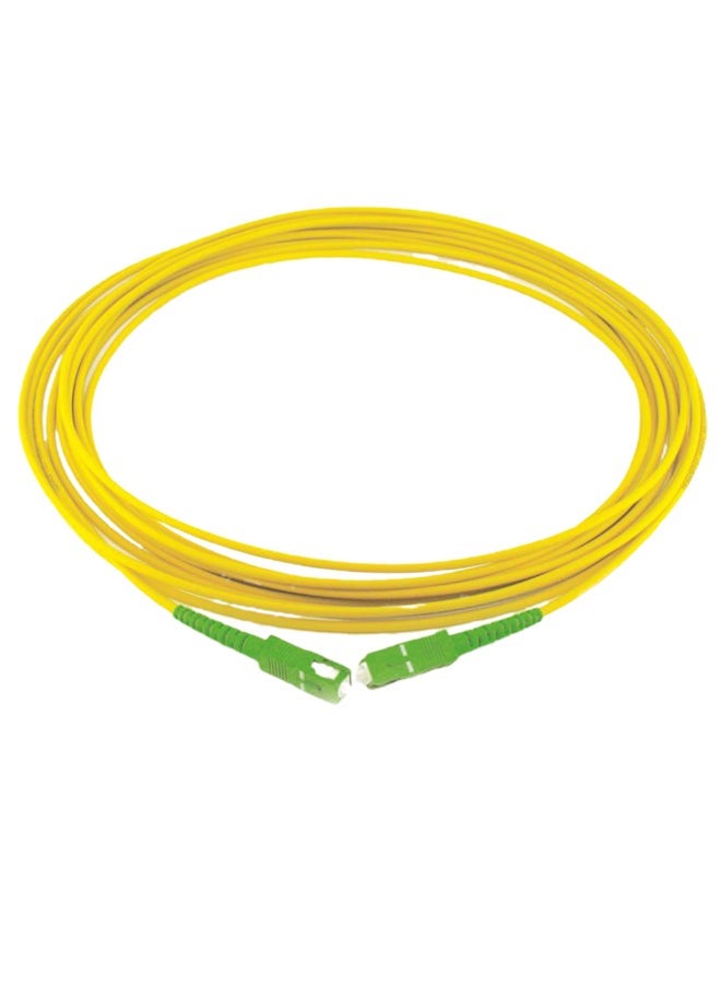 10M Single Mode Fiber Optic Patch Cable Yellow/Green - Image 1