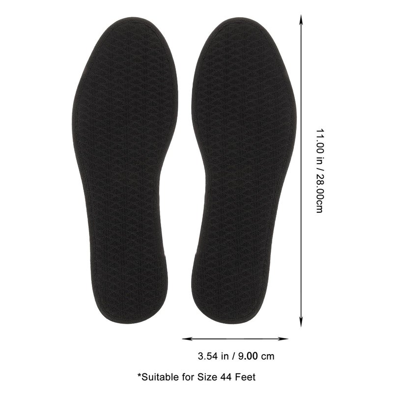 Charcoal Shoe Insoles For Men Size 44 Breathable Odor Resistant Thickened Comfort Inserts - Image 3