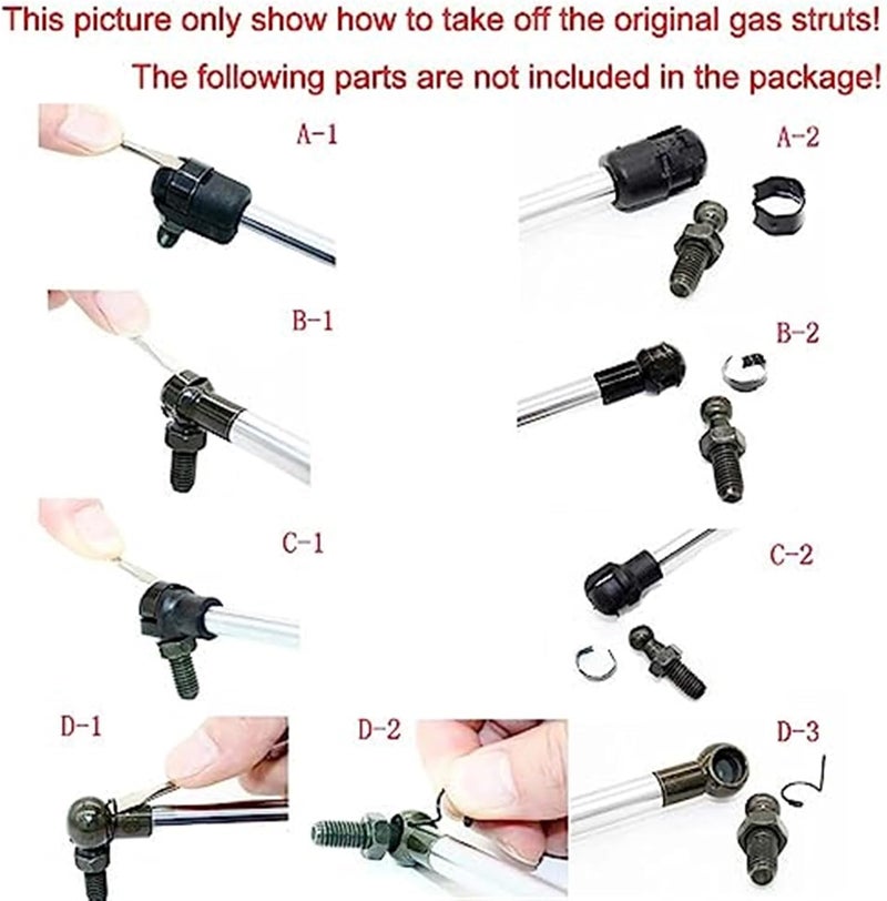 DEMULAX Shock Dampers for Automotive Hood Lift - Image 2