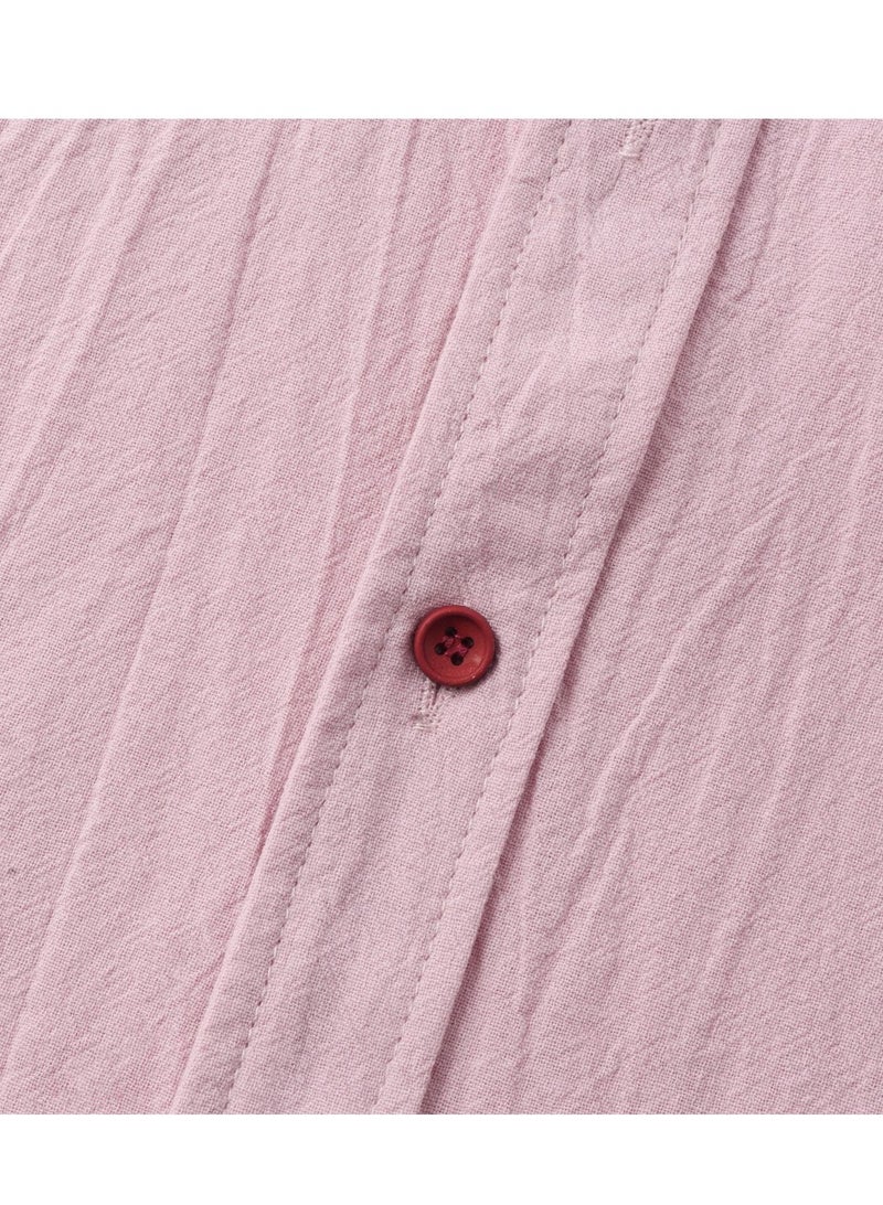 Summer new men's short-sleeved shirts men's casual shirts solid color half-sleeved tops  - Image 5
