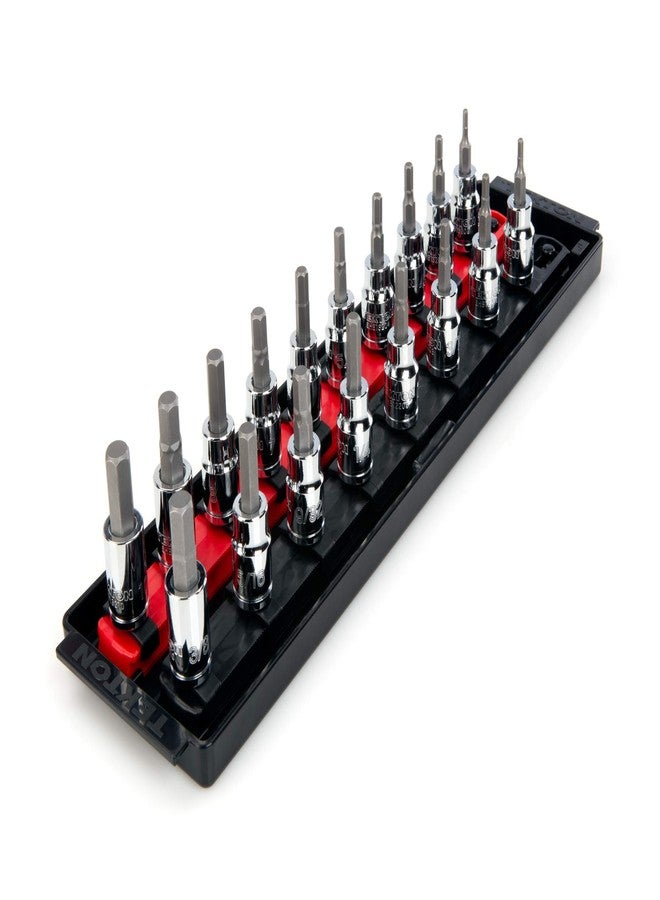 تيكتون طقم رؤوس سداسية من TEKTON بقطر 3/8 بوصة مع قضبان، 18 قطعة (1/8-3/8 بوصة، 3-10 مم) | SHB91201 - Image 1