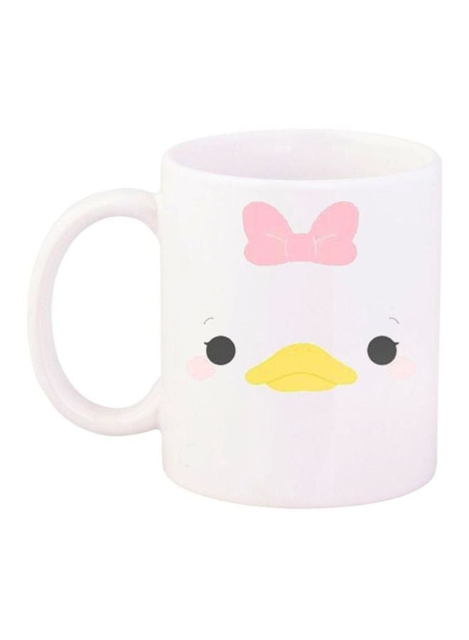 Phone Planet Duck Printed Coffee Mug White/Yellow/Pink