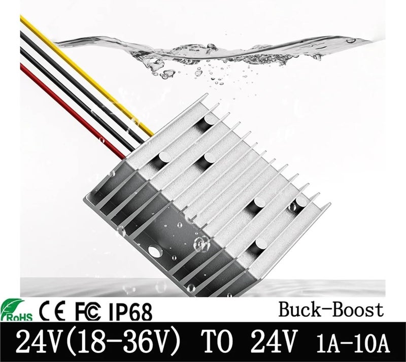1pc 24V36V (18V-36V) to 24V (1A-12A) Voltage Stabilizer Regulator 24 Volt to Boost Converter Power Supply for Cars Boats(18-36V to 24V 4A) - Image 2