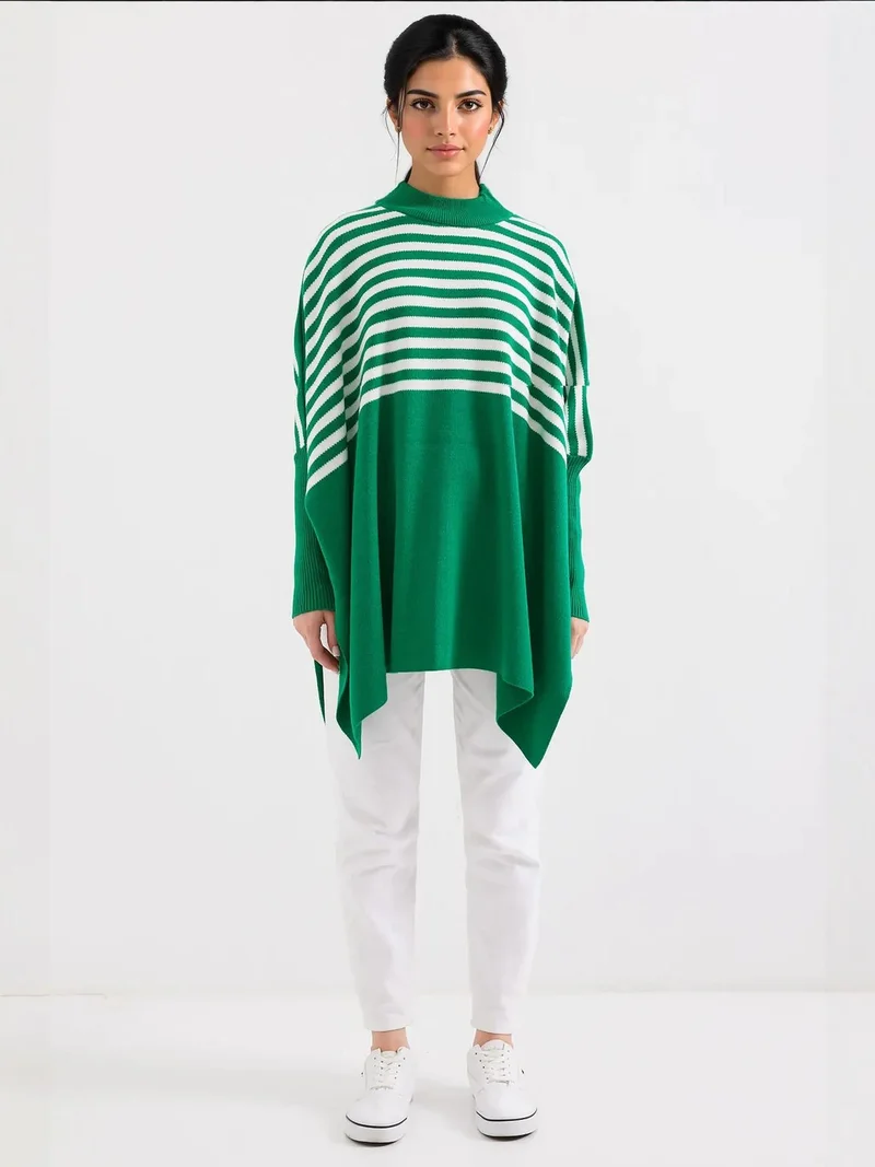 BIG DART BDART Slit Detailed Half Turtleneck Loose Sweater