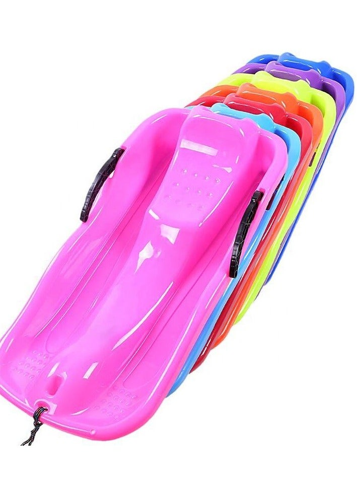 BLOOMING TIME Outdoor Sports Plastic Skiing Boards Sled Luge Snow Grass Sand Board-5pc Green Purple Red Blue Pink - Image 1