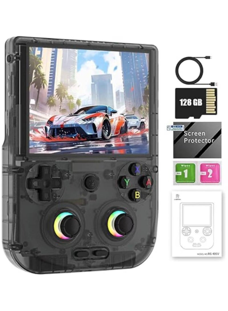 ANBERNIC RG406V  Handheld Game Android 13,rg406v Handheld Game Console with 4Inch IPS Multi Touch Screen Supports 5500mAh Battery 1080p DP WIFI Bluetooth Black - Image 1