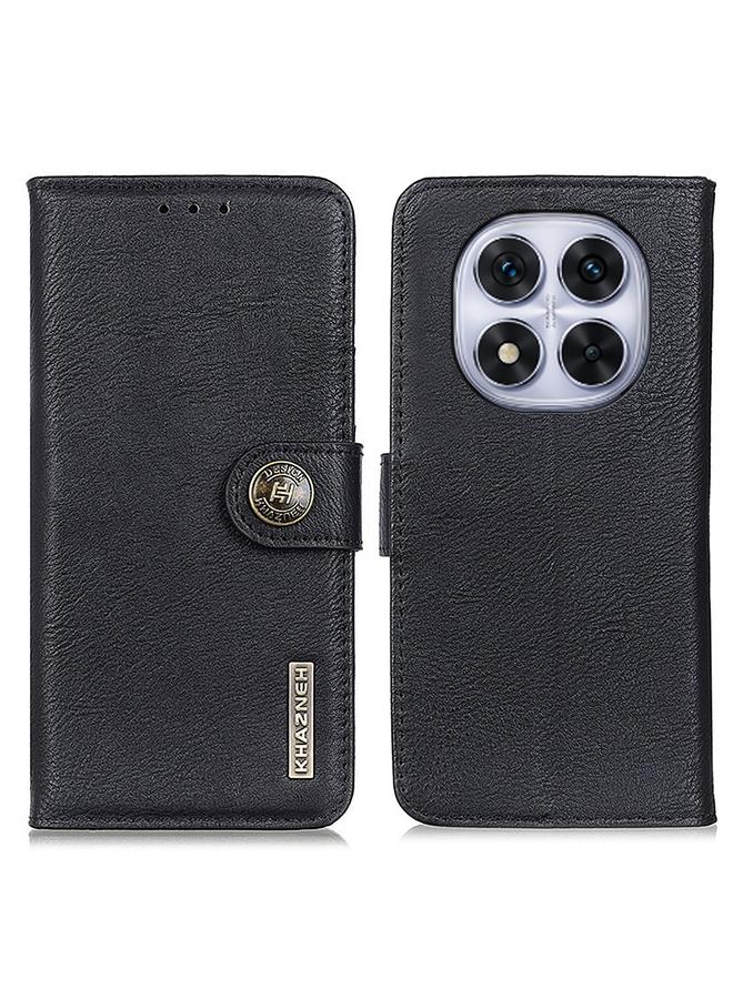 اس-توب جراب لهاتف Redmi Note 14 Pro 4G من KHAZNEH مصنوع من جلد البقر بتصميم أفقي قابل للطي - Image 1