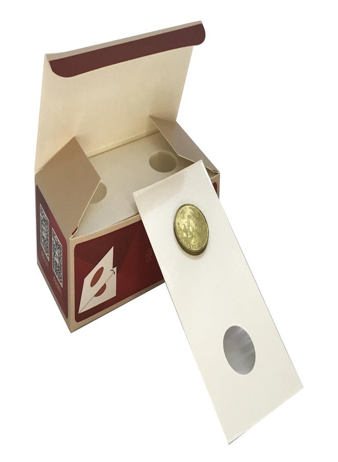 PCCB MINGT 100PCS White Cardboard Coin Holder Protector Display Storage Coin Flips Holder Card 2x2 for Coin Collection Supplies and Collecting (17.5 MM) - Image 4