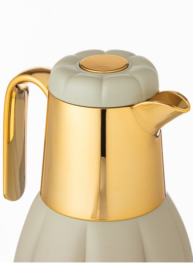 ريفان طقم ترامس للشاي والقهوة 2 قطعة اللون زيتي ذهبي (0.5 ليتر + 1 ليتر ) - Image 2